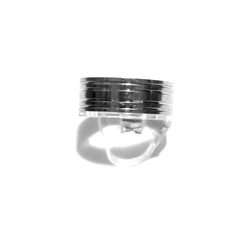 New titanium silver tone‎ mens ring size  10